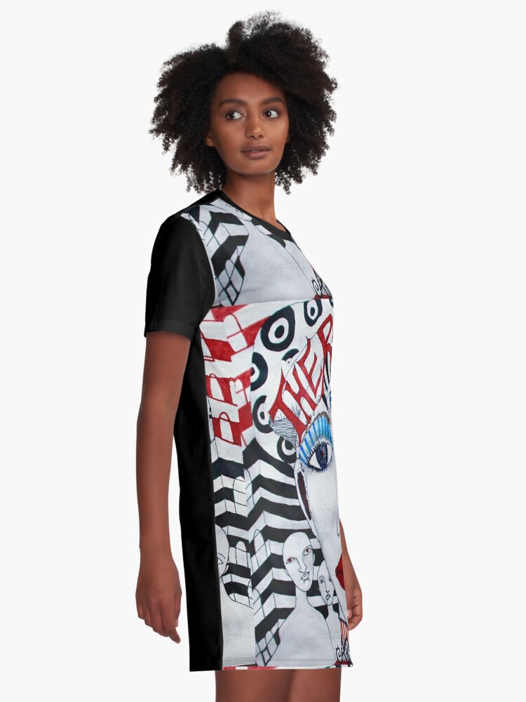 Alternate view of The Red Soundtracks - Drawing Graphic T-Shirt Dress