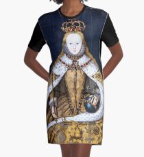 Queen Elizabeth I of England in Her Coronation Robe Graphic T-Shirt Dress