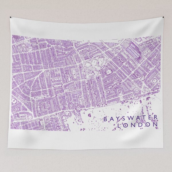 Item preview, Bayswater London Neighbourhood Buildings Map designed and sold by Mapozoid.