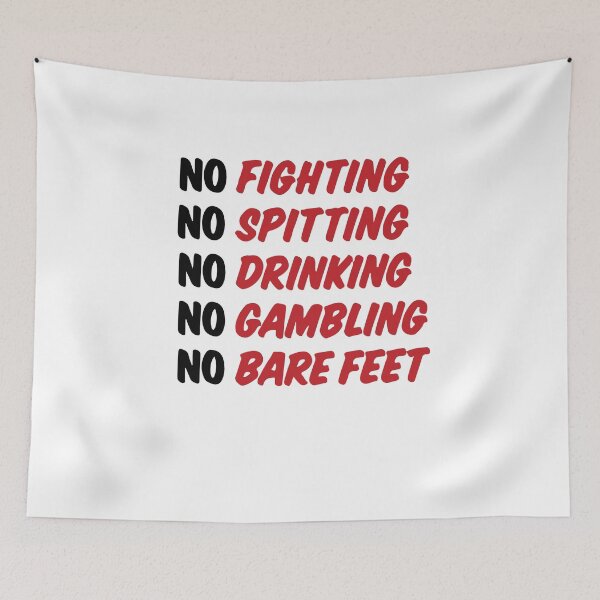 Item preview, No Fighting, No Spitting, No Drinking, No Gambling, No Bare Feet designed and sold by Primotees.
