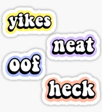 yikes ordentlich aus heck Sticker