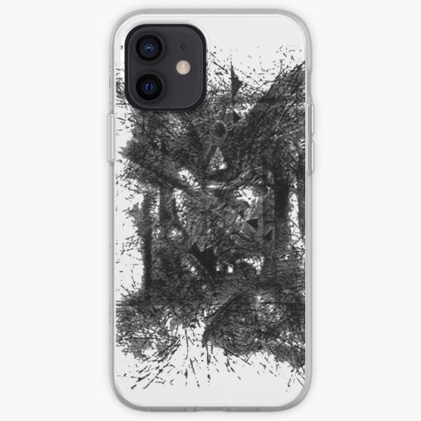 #illustration, #engraving, #tree, #one, #winter, #old, #etching, #snow, #monochrome iPhone Soft Case