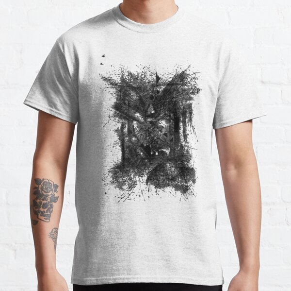 #illustration, #engraving, #tree, #one, #winter, #old, #etching, #snow, #monochrome Classic T-Shirt