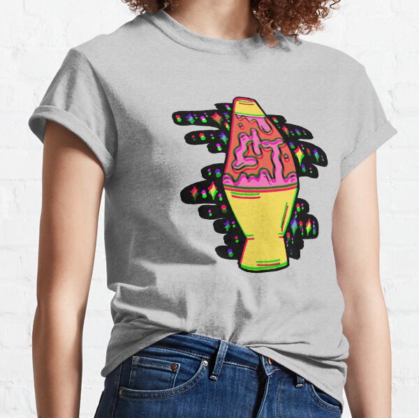 Lit Lava Lamp in pink in 3D Classic T-Shirt