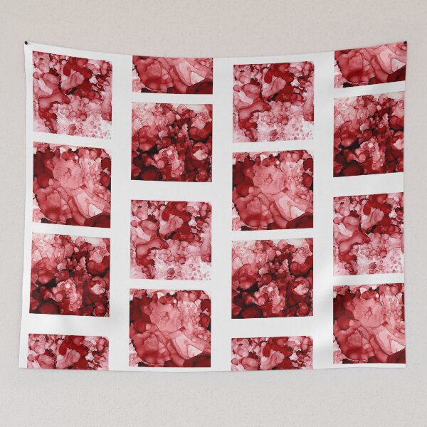 Item preview, Cranberry Red Abstract Alcohol Ink Painting designed and sold by Sage Fournier.