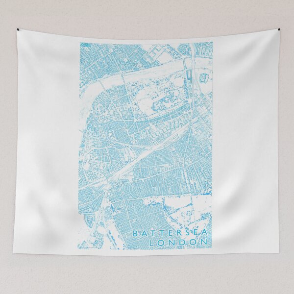 Item preview, Battersea London Neighbourhood Buildings Map designed and sold by Mapozoid.