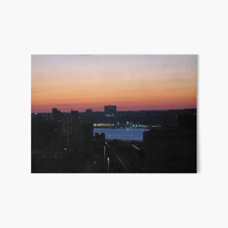 #sunset, #city, #dusk, #water, #cityscape, #architecture, #river, #sky, #reflection, #skyscraper Art Board Print