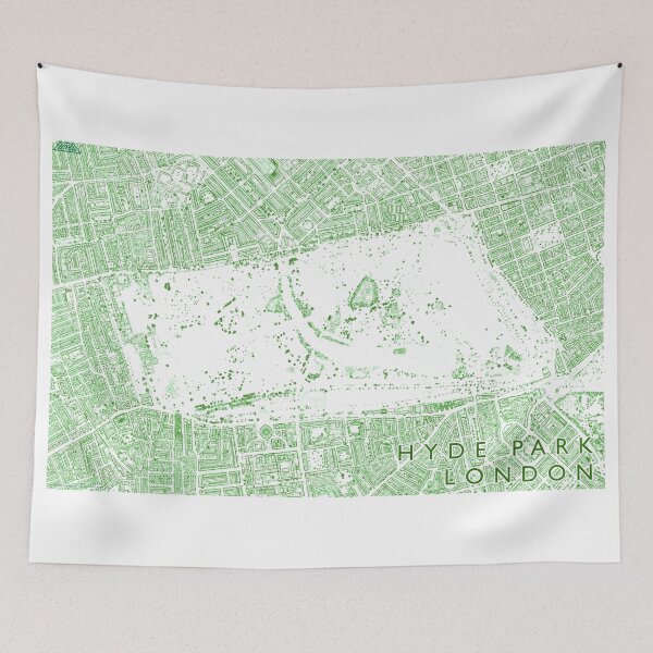Item preview, Hyde Park London Neighbourhood Buildings Map designed and sold by Mapozoid.