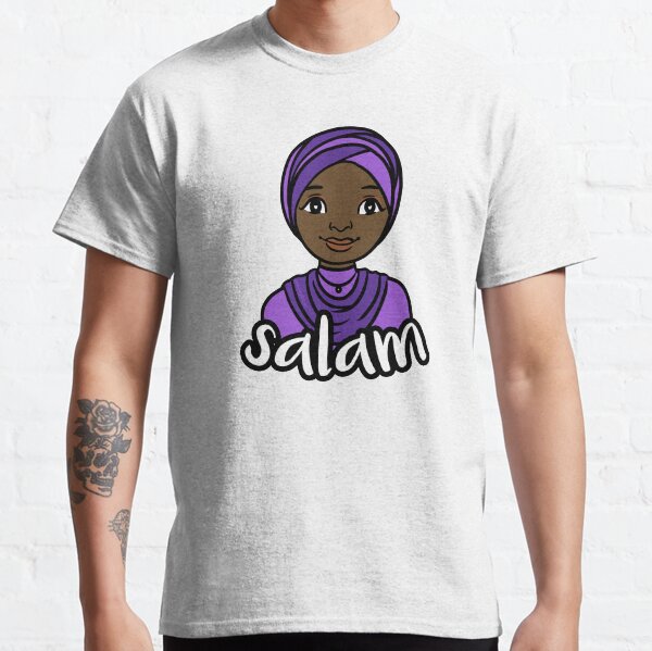 Original Muslim Me Violet Hijabi Cartoon Classic T-Shirt