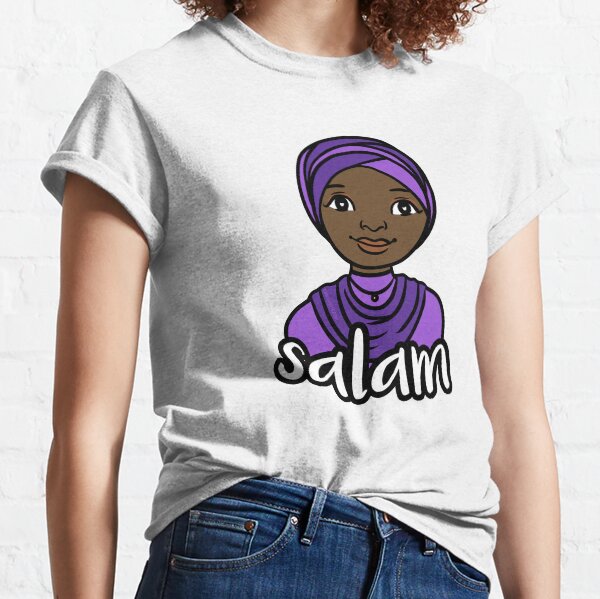 Original Muslim Me Violet Hijabi Cartoon Classic T-Shirt