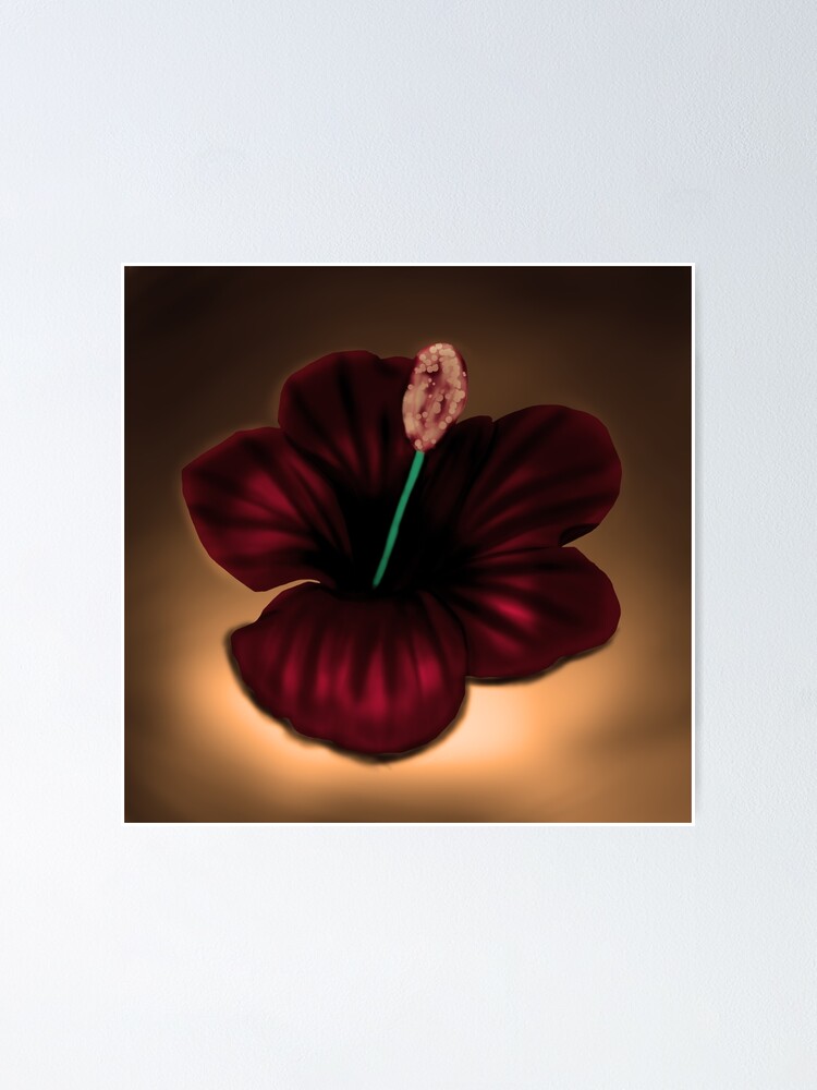 Alternate view of Fantasy Flower gold Poster