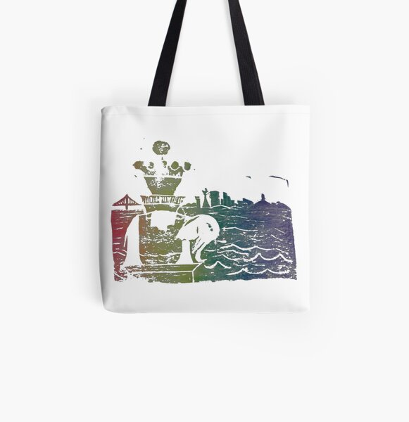 Sausalito - Rainbow All Over Print Tote Bag