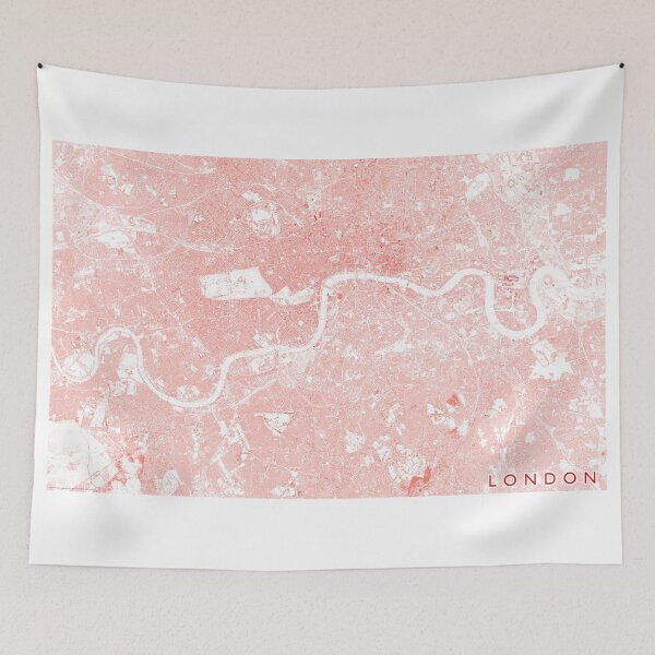 Item preview, Greater London Buildings Map (White Red) designed and sold by Mapozoid.