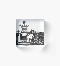 Sausalito - Black & White Acrylic Block