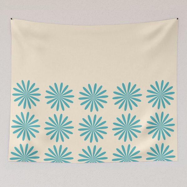 Item preview, Media margarita en turquesa y crema. designed and sold by kierkegaard.