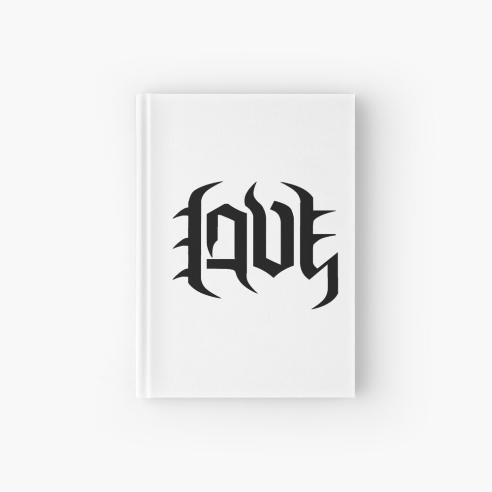 Love Hate Ambigram Hardcover Journal By Tezhar Redbubble