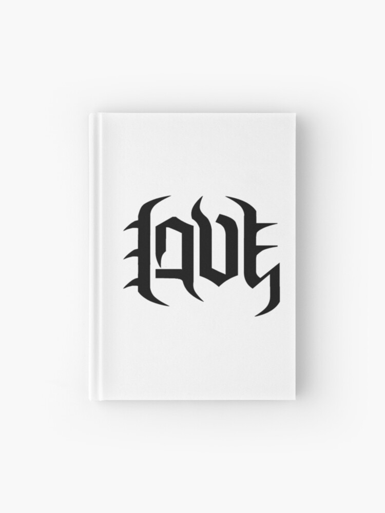 Love Hate Ambigram Hardcover Journal By Tezhar Redbubble