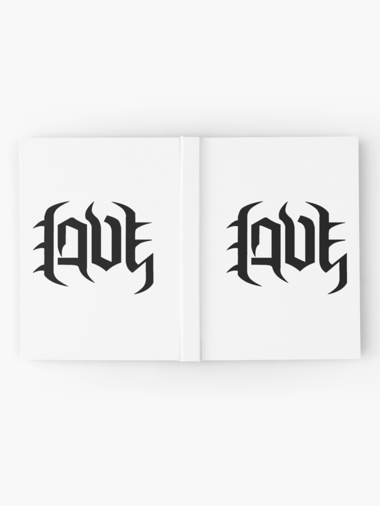 Love Hate Ambigram Hardcover Journal By Tezhar Redbubble