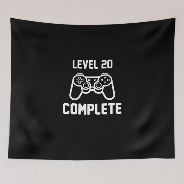 Item preview, Level 20 Complete Shirt Funny 20th Birthday Gamer T-Shirt Great Gift for Friend or Colleague Unisex Short-Sleeve Jersey Tee designed and sold by Panda Branda.