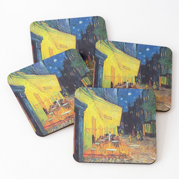 Aperçu de l'œuvre Vincent Van Gogh - Café Terrace at Night (nouvelle édition des couleurs) créée et vendue par DejaVuStudio.