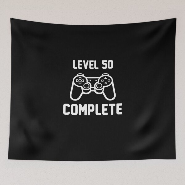 Item preview, Level 50 Complete Shirt Funny 50th Birthday Gamer T-Shirt Great Gift for Friend or Colleague Unisex Short-Sleeve Jersey Tee designed and sold by Panda Branda.