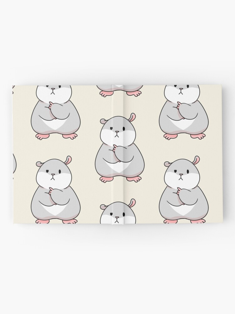 Alternate view of Tam the Tiny Hamster, thinking face. Hardcover Journal