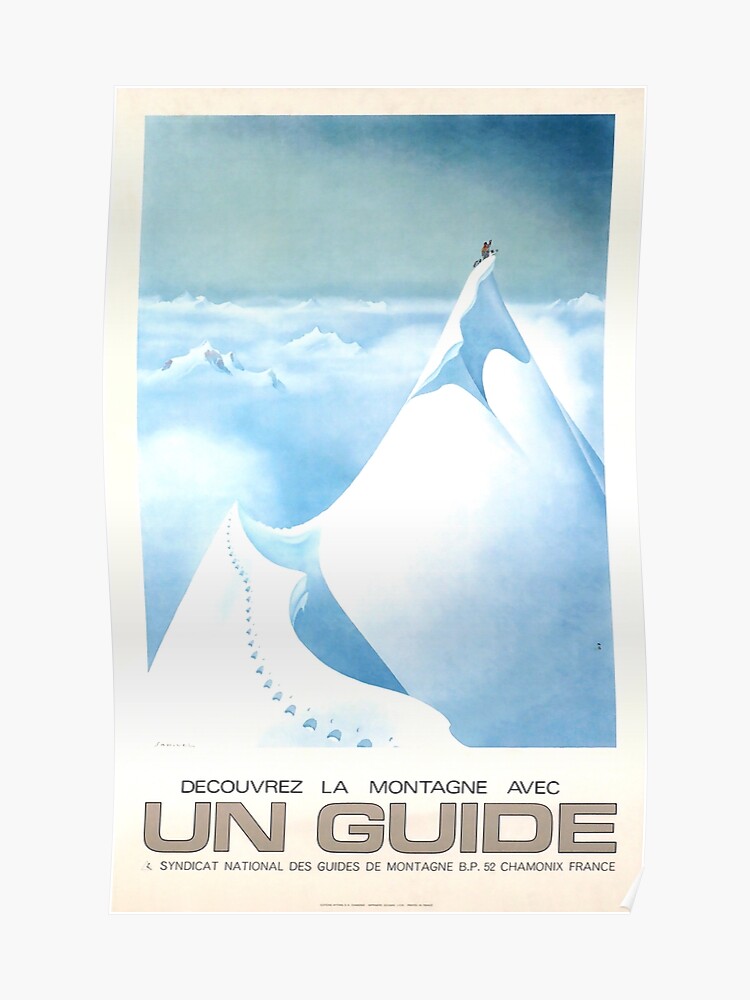 Vintage Travel Poster France Chamonix Mont Blanc Poster