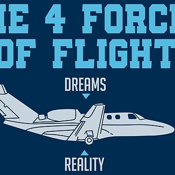 Vorschaubild zum Design The 4 Forces Of Flight - Funny Aviation Quotes Gift von yeoys