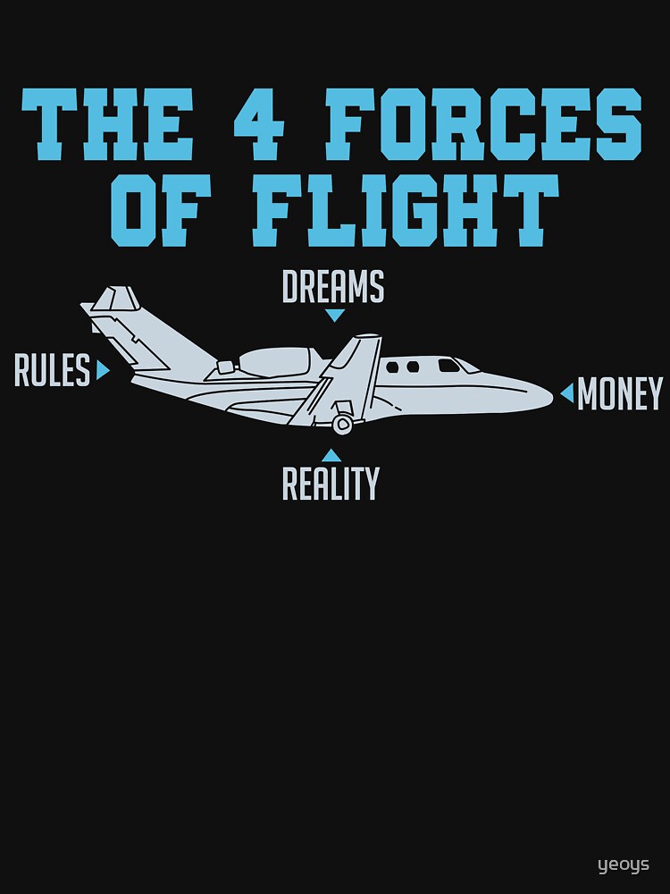 Thumbnail 7 von 7, Essential T-Shirt, The 4 Forces Of Flight - Funny Aviation Quotes Gift designt und verkauft von yeoys.