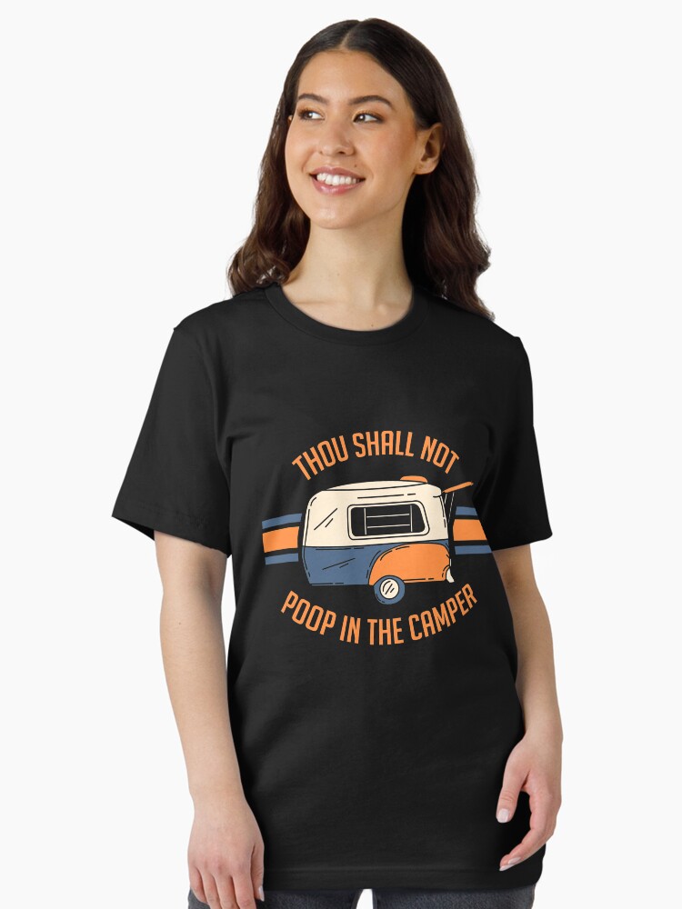 Thumbnail 2 von 7, Essential T-Shirt, Thou Shall Not Poop In The Camper - Funny Camping Quote Gift designt und verkauft von yeoys.