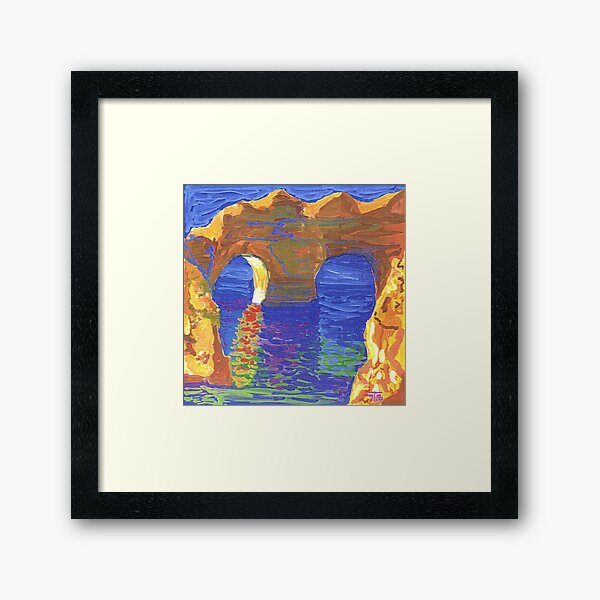 Sandy rocks. Algarve. Framed Art Print