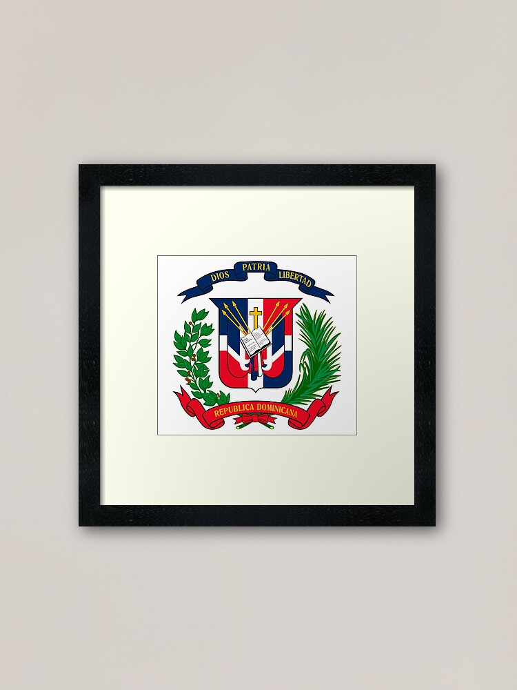 Alternate view of Coat of arms Dominican Republic Framed Art Print
