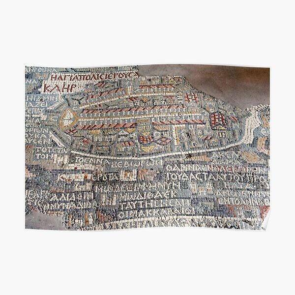 The Madaba Map of the Holy Land Poster