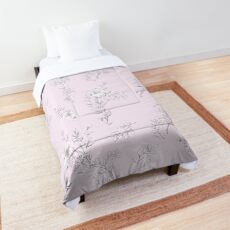 Pastellrosa Blumenmuster Tagesdecke