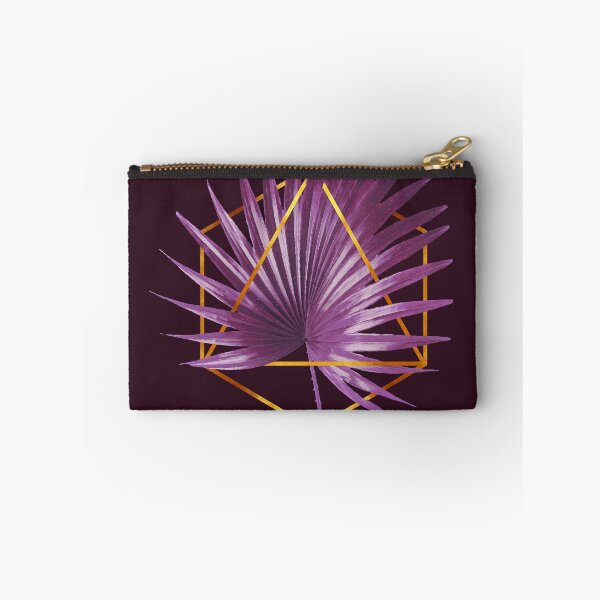Item preview, Minimal Tropical Palm Leaf - Palm and Gold - Gold Geometric - Modern Tropical Wall Art - Purple 2 designed and sold by Studio Grafiikka.