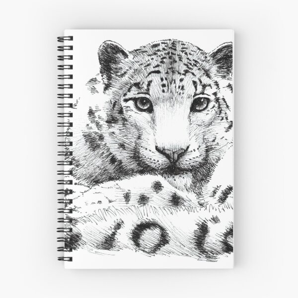 Aperçu de l'œuvre Croquis du léopard des neiges créée et vendue par Vicky Pratt.