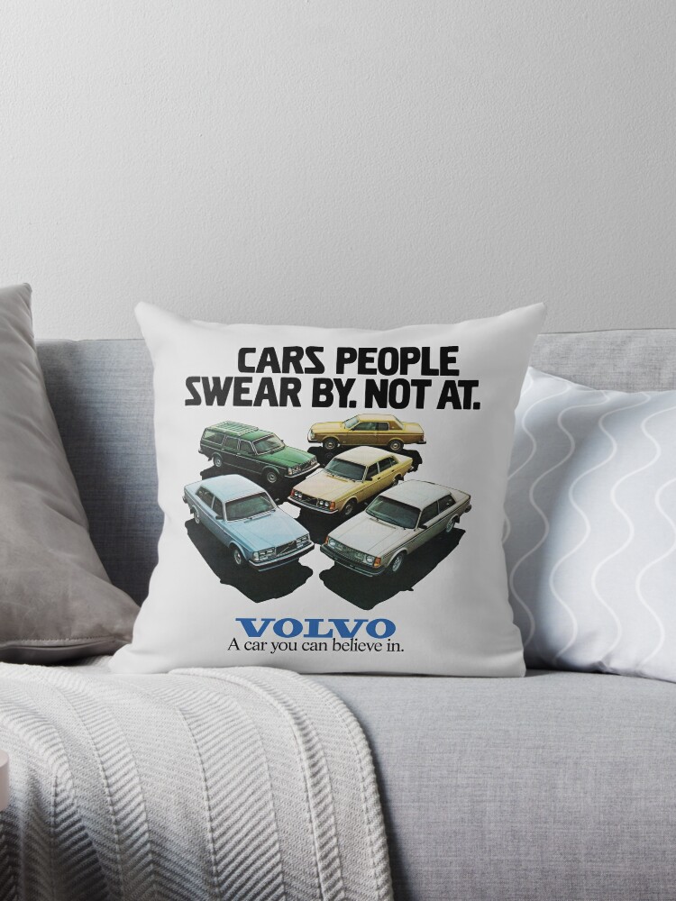 Volvo Range Throw Pillow By Throwbackmotors