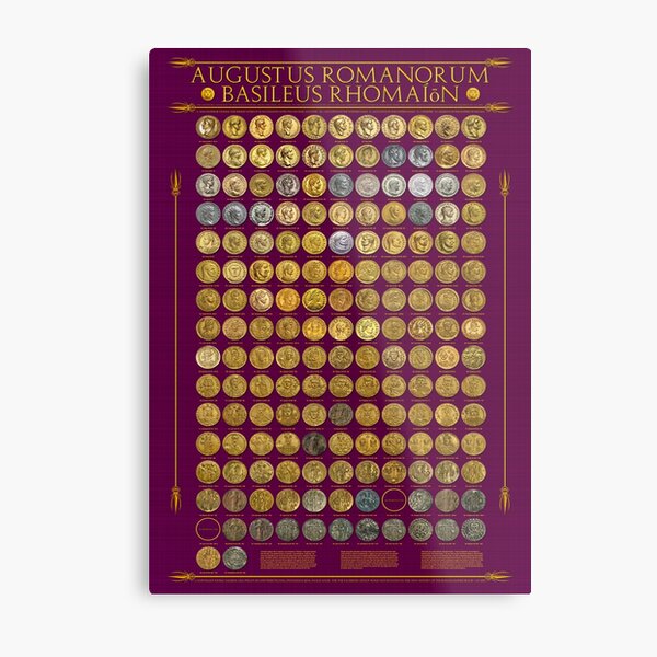 Roman Emperors 27 BCE - 1453 CE Metal Print