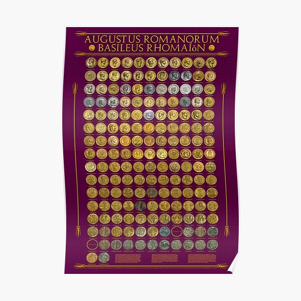 Roman Emperors 27 BCE - 1453 CE Poster