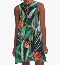 Mitternachtsgarten V A-Linien Kleid