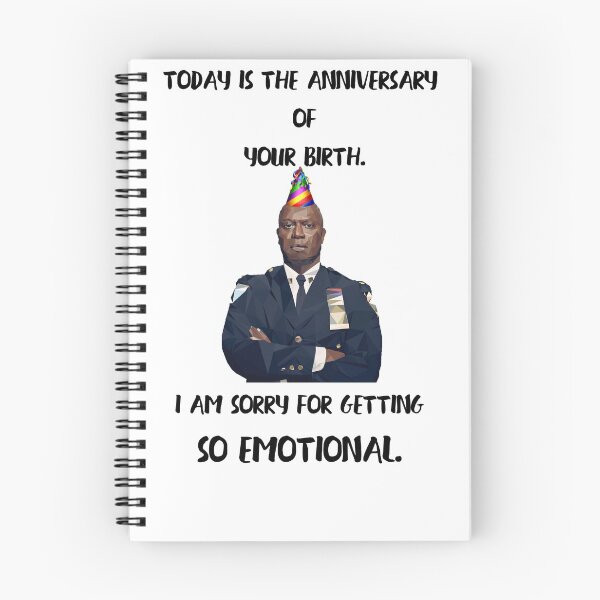 Artikelvorschau, Herzlichen Glückwunsch zum Geburtstag vom emotionalen Captain Holt! entworfen und verkauft von Meme Fandom.