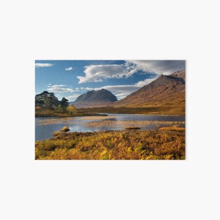 Autumn Scene Loch Clair Liathach Torridon. Scotland. Art Board Print
