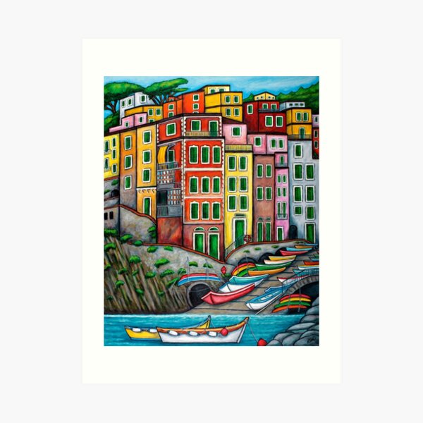 Colours of Riomaggiore, Cinque Terre Art Print