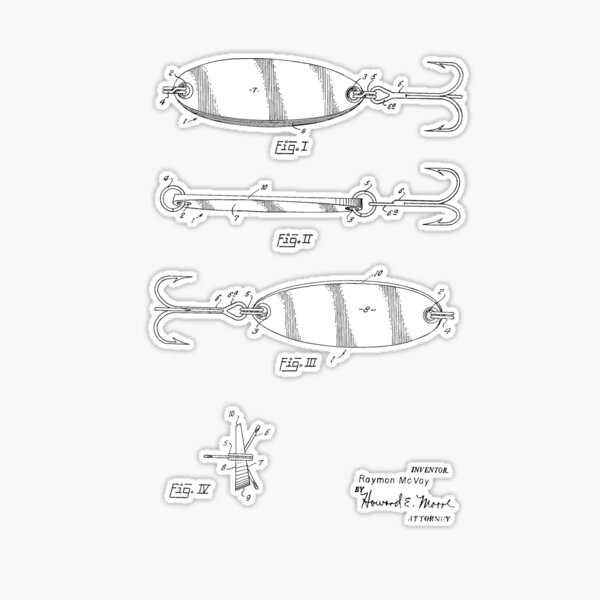 Vintage Fishing Lure Patent Drawing from 1964 #5 Drawing by Aged Pixel -  Pixels