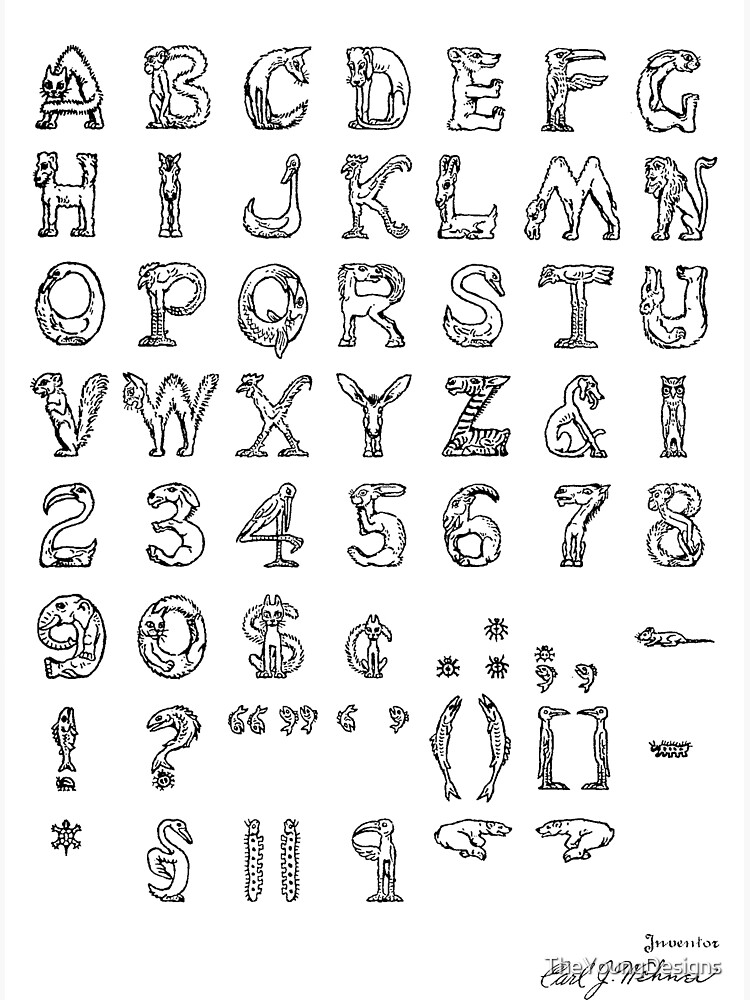 "Font of Type Vintage Patent Hand Drawing" Poster by TheYoungDesigns