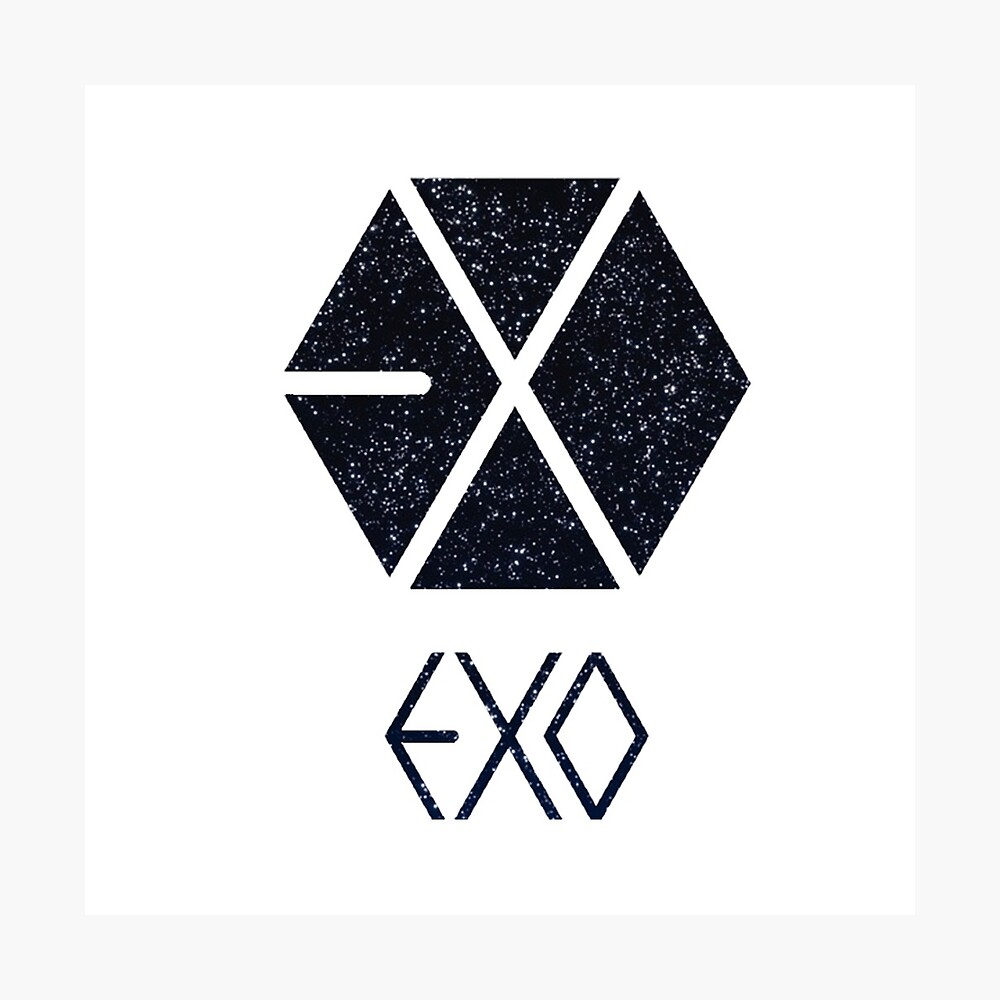 Exo Logo Galaxy Metal Print By Hilaarya Redbubble