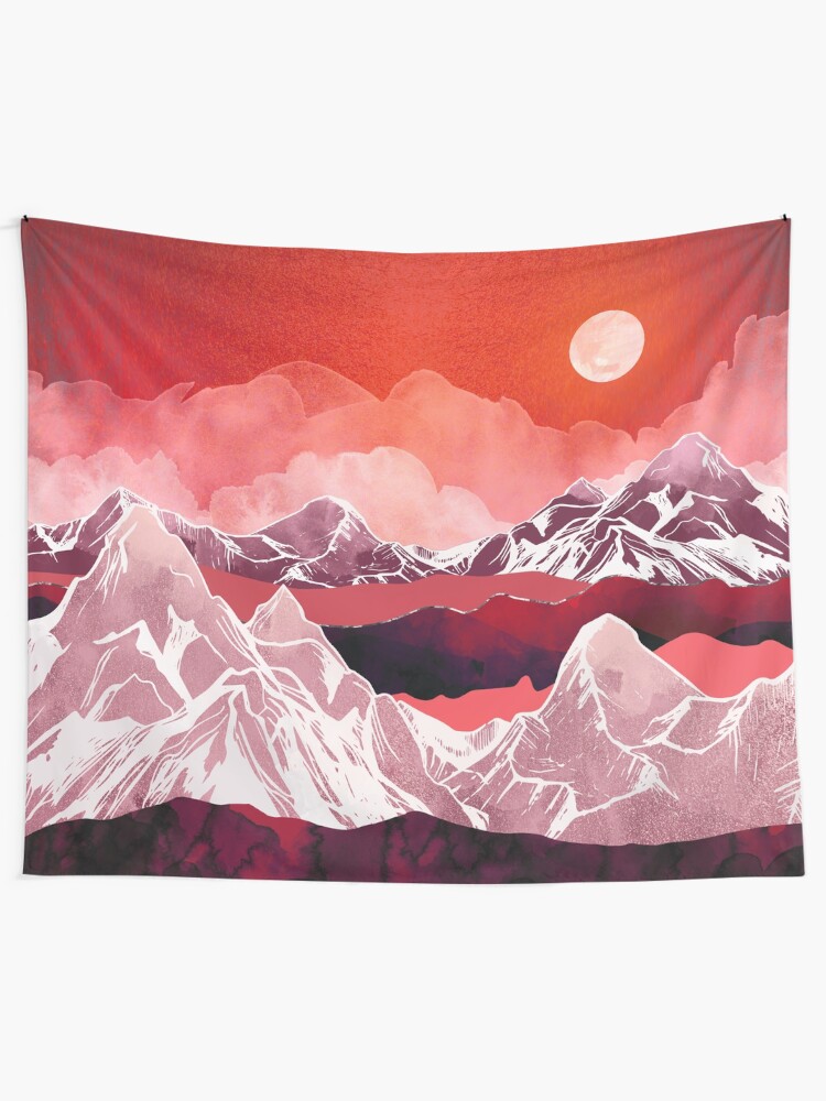 Alternate view of Scarlet Glow Tapestry