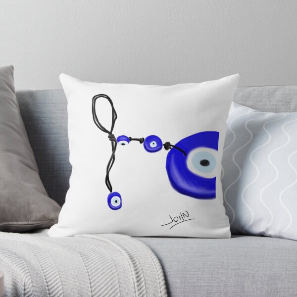 Greek mati / Evil Eye Throw Pillow