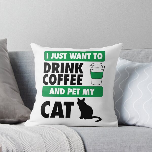 Item preview, Solo quiero tomar café y acariciar a mi gato. designed and sold by dptuts.