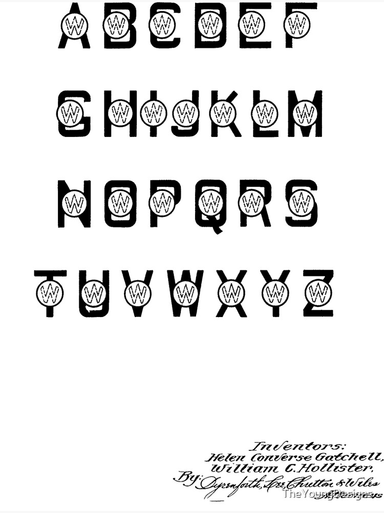 "Font of Type Vintage Patent Hand Drawing" Poster by TheYoungDesigns